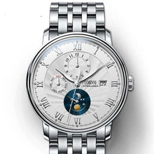 Load image into Gallery viewer, LOBINNI Men Watches Fashion Brand wrist watch Seagull Automatic Mechanical Clock Sapphire Moon Phase relogio masculino L1023B-2
