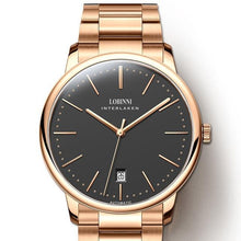 Load image into Gallery viewer, Lobinni Light Thin Automatic Mechanical Watch Mens 9015 Miyota Movement Men's Wristwatch Water Resistant Male Watches Simple