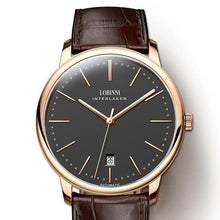 Load image into Gallery viewer, Lobinni Light Thin Automatic Mechanical Watch Mens 9015 Miyota Movement Men's Wristwatch Water Resistant Male Watches Simple
