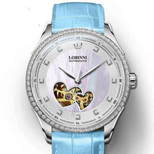 Load image into Gallery viewer, Switzerland Luxury New Women&#39;s Watches Skeleton Casual Fashion Women Mechanical Watch Ladies Leather relogio feminino Sapphire
