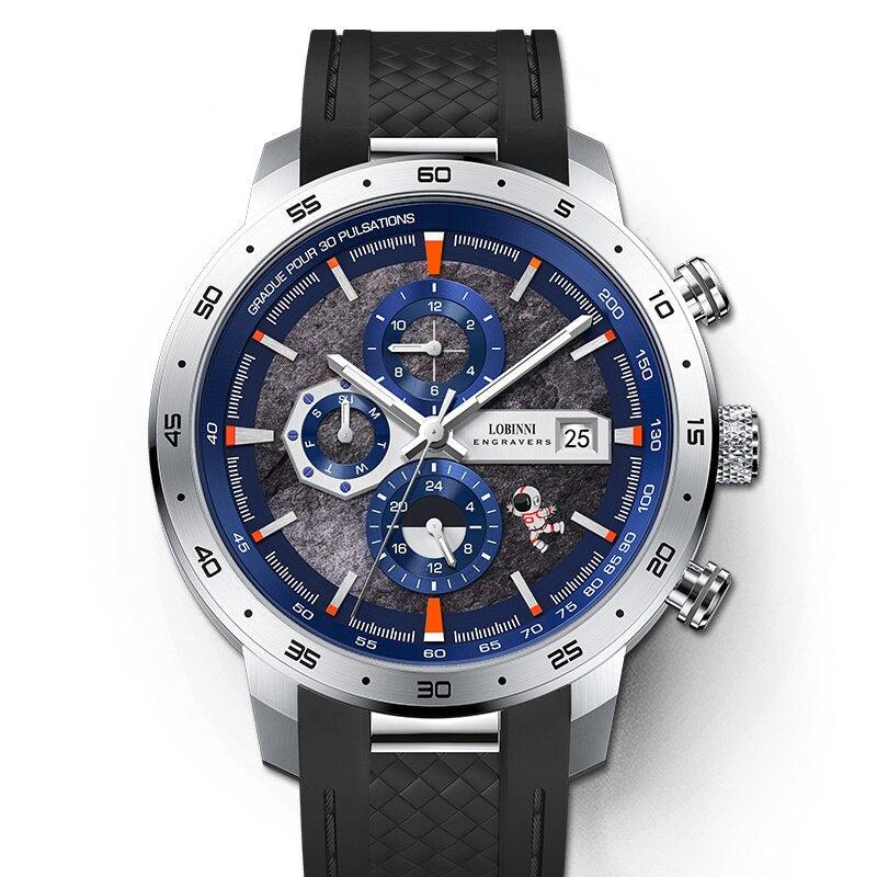 LOBINNI 2022 New Men's Sports Mechanical Watches Top Brand Sapphire Stainless Steel 50m Waterproof Luminous Clock Reloj Hombre