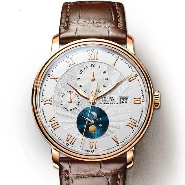 LOBINNI Men Watches Fashion Brand wrist watch Seagull