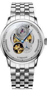 LOBINNI Men Japan Automatic Mechanical Watch Transparent Skeleton Mens Watches Luxury Mens Watches Top Brand Leather Male Clock