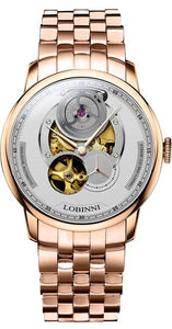 LOBINNI Men Japan Automatic Mechanical Watch Transparent Skeleton Mens Watches Luxury Mens Watches Top Brand Leather Male Clock