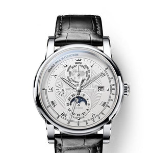 Switzerland LOBINNI Men Watch Luxury Brand Moon Phase Automatic Mechanical Men's Wirstwatches Sapphire Leather Seagull Movement