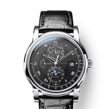 Load image into Gallery viewer, Switzerland LOBINNI Men Watch Luxury Brand Moon Phase Automatic Mechanical Men&#39;s Wirstwatches Sapphire Leather Seagull Movement
