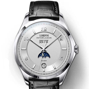 Lobinni Original Design Automatic Men's Watch Top Luxury Brand Business montre homme Seagull Men's Mechanical Watch 18016