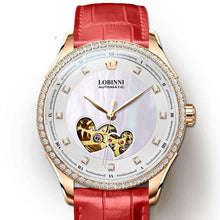 Load image into Gallery viewer, Switzerland Luxury New Women&#39;s Watches Skeleton Casual Fashion Women Mechanical Watch Ladies Leather relogio feminino Sapphire
