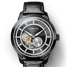 Load image into Gallery viewer, LOBINNI automatic watch men,mens luxury watches skeleton mechanical wristwatch 50m waterproof Switzerland clock sapphire relogio
