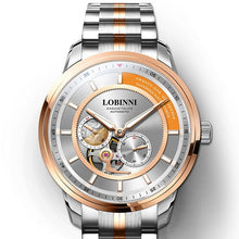 Load image into Gallery viewer, LOBINNI automatic watch men,mens luxury watches skeleton mechanical wristwatch 50m waterproof Switzerland clock sapphire relogio
