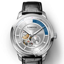 Load image into Gallery viewer, LOBINNI automatic watch men,mens luxury watches skeleton mechanical wristwatch 50m waterproof Switzerland clock sapphire relogio
