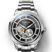 Load image into Gallery viewer, LOBINNI automatic watch men,mens luxury watches skeleton mechanical wristwatch 50m waterproof Switzerland clock sapphire relogio
