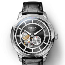 Load image into Gallery viewer, LOBINNI automatic watch men,mens luxury watches skeleton mechanical wristwatch 50m waterproof Switzerland clock sapphire relogio
