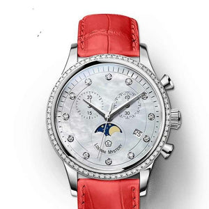 Lobinni Luxury Brand Women's WristWatch Ladies Japan Quartz Watch For Women Multifunction Waterproof Female Stop Watches 7006