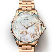 Load image into Gallery viewer, Lobinni Original Design Women Mechanical Watch Fashion Leather Ladies Wristwatch Waterproof relojes para mujer Automatic Watches
