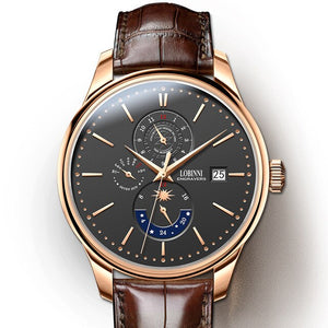 LOBINNI 16066 Top Sell Omatic Mechanical Watch Men Waterproof Luxury Latest Business Wristwatch erkek kol saati