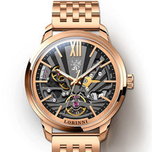 Load image into Gallery viewer, Lobinni Skeleton Men&#39;s Mechanical Watch Automatic Men Wristwatch Business 50m Waterproof Sapphire Leather Male Watches 15011
