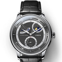 Load image into Gallery viewer, Lobinni Luxury Brand Moonphase Mechanical Watch For Men Automatic Leather Sapphire Male Watches Waterproof Men&#39;s Clock relogio
