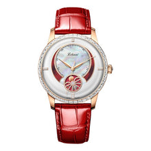 Load image into Gallery viewer, Brand Name: LOBINNI Water Resistance Depth: 5 Bar Origin: CN(Origin) Clasp Type: Push Button Hidden Clasp Case Material: Stainless Steel Style: Luxury Movement: Automatic Self-Wind Case Shape: Round Band Width: 16 mm Feature: Shock Resistant Feature: Water Resistant Feature: Anti-magnetic Model Number: 2067 Case Thickness: 10.2 mm Dial Window Material Type: Sapphire Crystal Band Length: 14 cm Boxes &amp; Cases Material: Leatherette Dial Diameter: 36.5 mm Band Material Type: Leather
