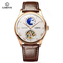 Load image into Gallery viewer, LOBNIN 2021 New  Dress Men Watch Top Brand Mens Mechanical Watches Automatic Tourbillon Skeleton Watch Men Relogio Masculino
